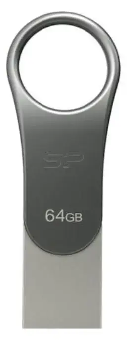 Stick USB Silicon Power Mobile C80, 64GB, USB 3.0 Type-C (Argintiu)