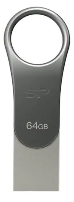Stick USB Silicon Power Mobile C80, 64GB, USB 3.0 Type-C (Argintiu)