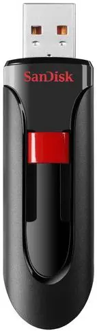 Stick USB SanDisk Cruzer Glide, 128GB (Negru/Rosu)