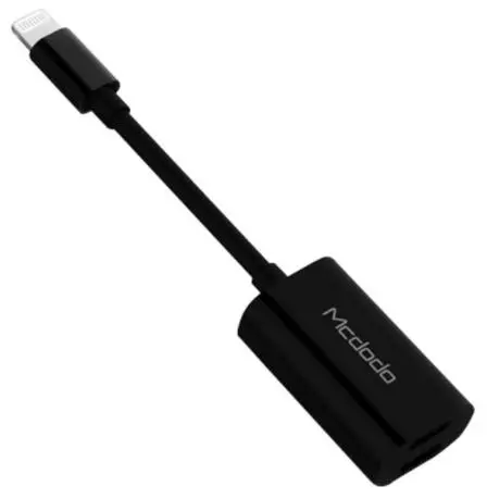 Cablu Adaptor Mcdodo, Lightning la Dual Port Lightning, 12 cm (Negru)