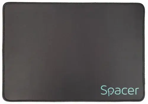 Mouse Pad Gaming Spacer SP-PAD-GAME-M, 250 x 350 x 3 mm, spuma din cauciuc natural + tesatura (Negru)
