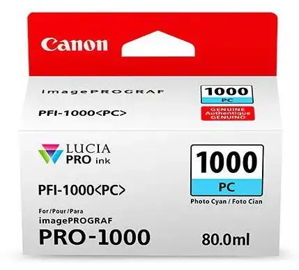 Cartus cerneala Canon PFI-1000PC, 80 ml (Cyan)