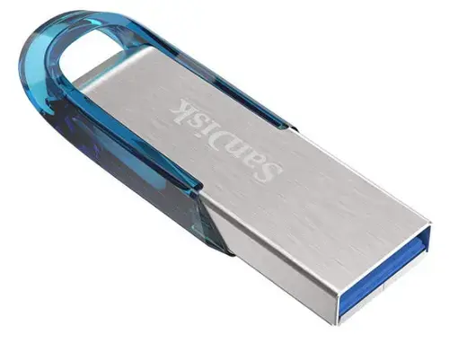Stick USB SanDisk Cruzer Ultra Flair, 32GB, USB 3.0 (Albastru/Argintiu)