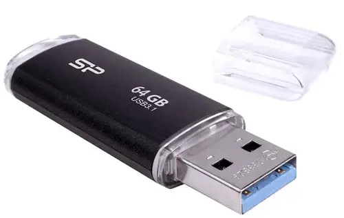 Stick USB Silicon Power Blaze B02, 64GB, USB 3.1 (Negru)