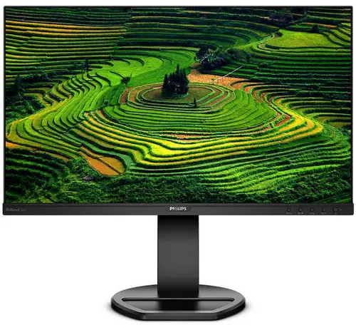 Monitor IPS LED Philips 23.8inch 41B8QJEB/00, VGA, DVI, HDMI, DisplayPort, Boxe, Pivot (Negru)
