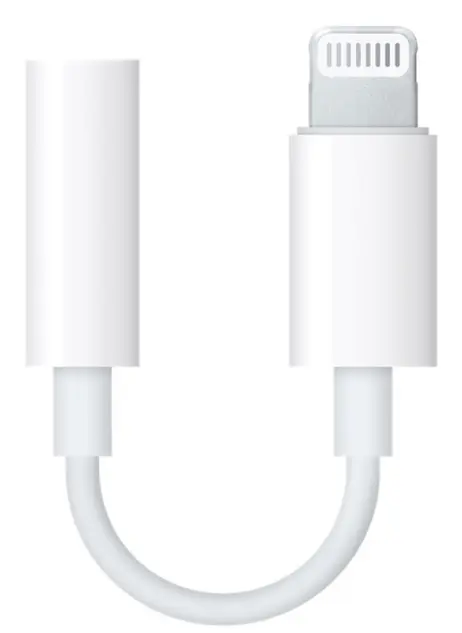 Adaptor Apple MMX62ZM/A, Lightning – Jack 3.5 mm (Alb)