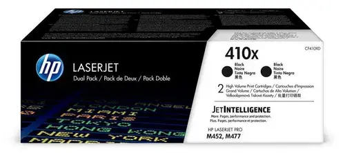 Pachet toner HP 410X, 6500 pagini, 2 buc. (Negru)