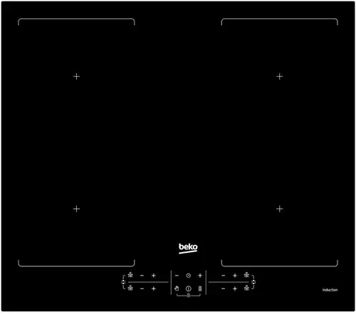 Plita incorporabila Beko HII64201F2HT, Inductie, OverHeat Safety System, 4 zone de gatit, Sticla (Negru)