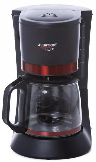 Cafetiera Albatros DELICIA, 1.2L, 680W (Negru/Rosu)