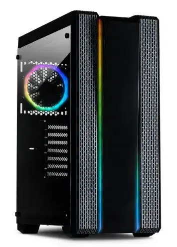 Carcasa Inter-Tech S-3901 Impulse, Tempered glass (Negru)