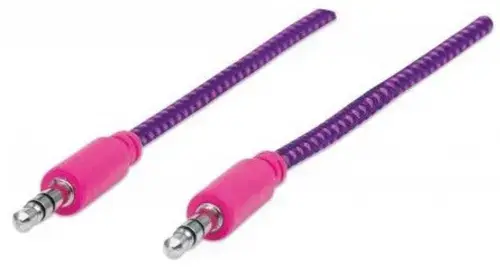 Cablu Audio Manhattan 394116, 1 m (Roz/Mov)