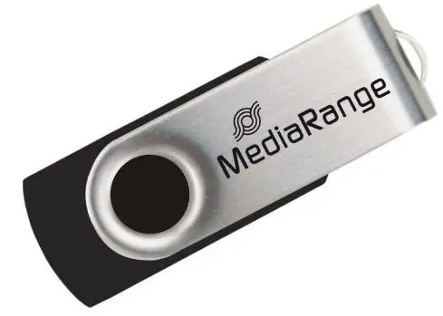 Stick USB MediaRange MR911, 32GB, USB 2.0 (Negru/Argintiu)