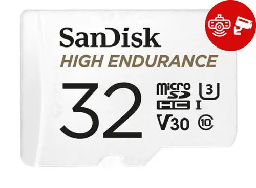 Card de memorie Sandisk High Endurance Video microSDHC, 32GB, Clasa 10, U3, Adaptor microSD