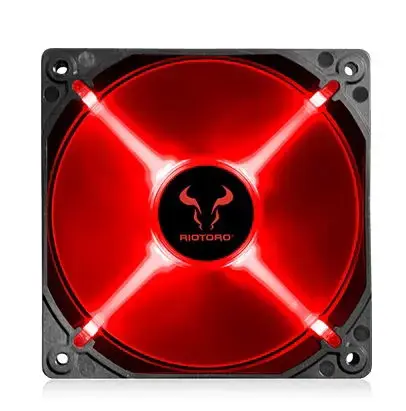 Ventialtor RIOTORO CrossX, 120mm, LED Rosu (Negru)
