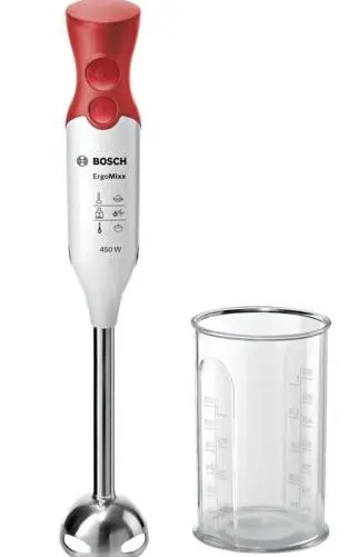 Mixer vertical Bosch MSM64110, 450 W (Rosu/Alb)