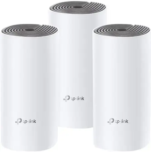 Sistem Wireless Mesh TP-Link Deco E4, Dual Band, 1200 Mbps, 3 Pack (Alb)