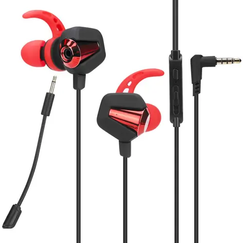 Casti Gaming Marvo  Casti Marvo GP-002, In-Ear, Microfon (Negru/Rosu)