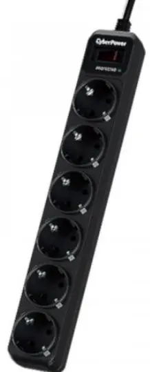 Prelungitor Cyber Power B0620SC0-DE, 6 prize, 1.8 m (Negru)