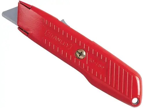 Cutter cu lama trapezoidala Stanley  1-10-189, retractabila automata (Rosu)