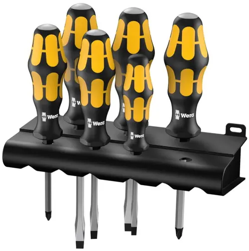 Set 6 surubelnite mecanice de impact + suport WERA 5018282001