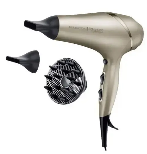 Uscator de par Remington Advanced Colour Protect AC8605, 2300 W, 3 setari de temperatura, 2 viteze, Generator de Ioni (Auriu)