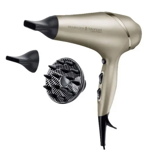 Uscator de par Remington Advanced Colour Protect AC8605, 2300 W, 3 setari de temperatura, 2 viteze, Generator de Ioni (Auriu)