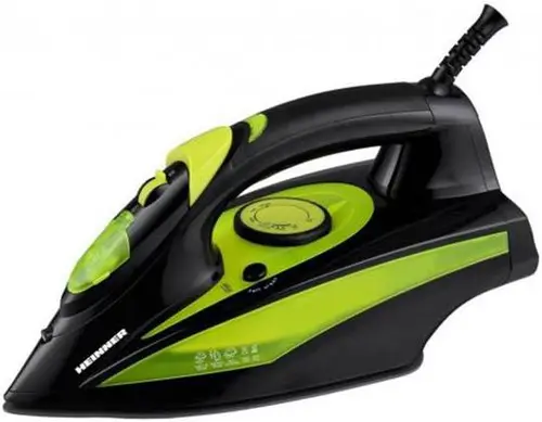 Fier de calcat Heinner XI-6060-GR, Talpa ceramica, 2400W (Negru-Verde)