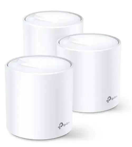 Router Wireless Mesh TP-Link Deco X60, Gigabit, Dual Band, 3000 Mbps, 3 Pack (Alb)