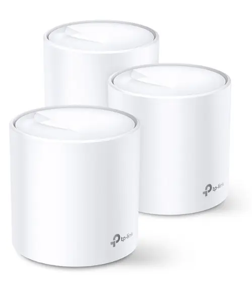 Router Wireless Mesh TP-Link Deco X60, Gigabit, Dual Band, 3000 Mbps, 3 Pack (Alb)