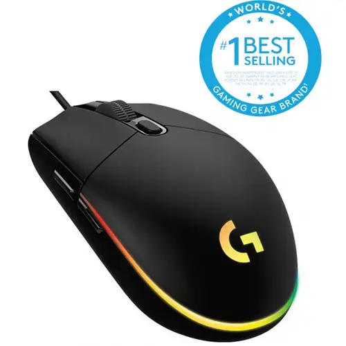 Mouse Gaming Logitech G102 Lightsync, 8000 dpi, iluminare RGB, USB (Negru)