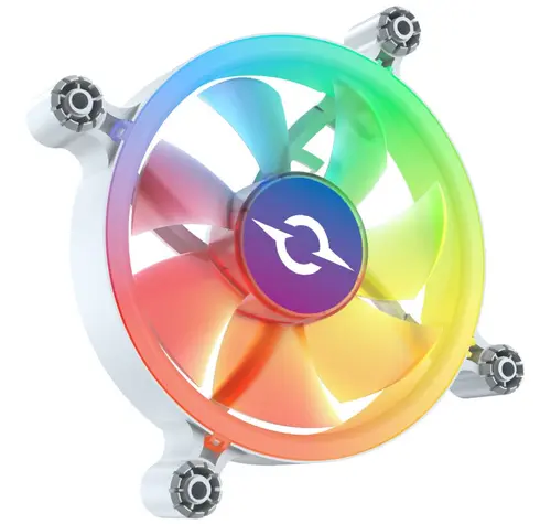Ventilator AQIRYS Cetus 6P-12SLI15W-RGB, 1200 RPM, Iluminare RGB (Alb)