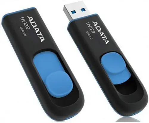 Stick USB A-DATA UV128, 32GB, USB 3.0 (Negru/Albastru)