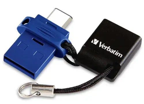 Stick USB Verbatim Dual Drive, USB 3.0, USB Type-C, 32GB (Albastru)