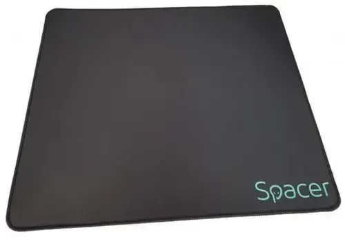 Mouse Pad Gaming Spacer SP-PAD-GAME-L, 400 x 450 x 3 mm, spuma din cauciuc natural + tesatura (Negru)