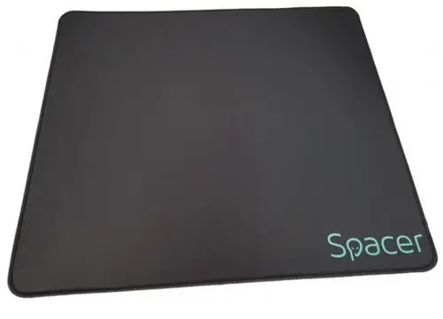 Mouse Pad Gaming Spacer SP-PAD-GAME-L, 400 x 450 x 3 mm, spuma din cauciuc natural + tesatura (Negru)