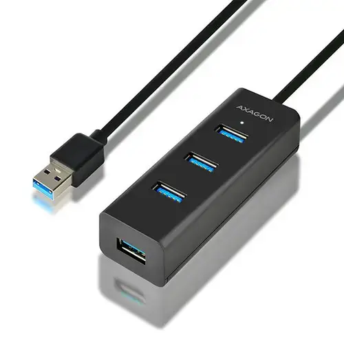 Hub USB Axagon HUE-S2BL, 4 x USB 3.0, 1.2 m (Negru)
