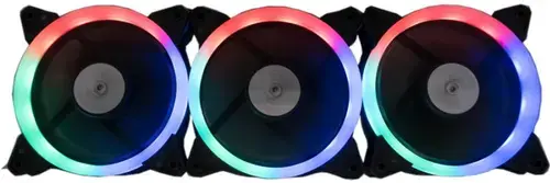 Set 3 ventilatoare Floston Aurora, 120mm, 1725 rpm, PWM (LED RGB)