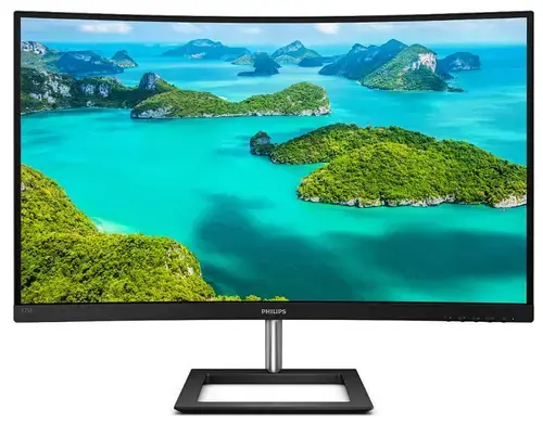 Monitor VA LED Philips 31.5inch 325E1C/00, QHD (2560 x 1440), VGA, HDMI, DisplayPort, Ecran Curbat, 75 Hz (Negru)