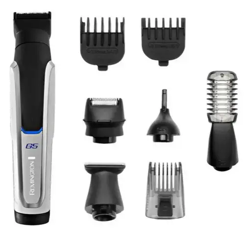 Aparat de tuns barba si parul Remington Graphite Series G5 PG5000, 9 in 1, Wet&Dry, Autonomie 90 min, Lame Grafit, Acumulator NiMH (Alb/Negru)