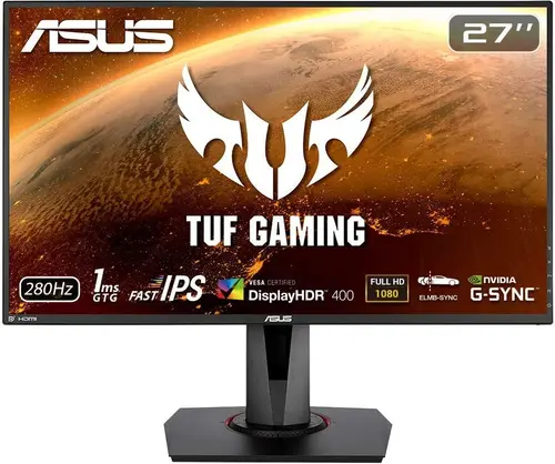 Monitor Gaming IPS LED ASUS 27inch VG279QM, Full HD (1920 x 1080), HDMI, DisplayPort, Boxe, Pivot, 280 Hz, 1 ms (Negru)