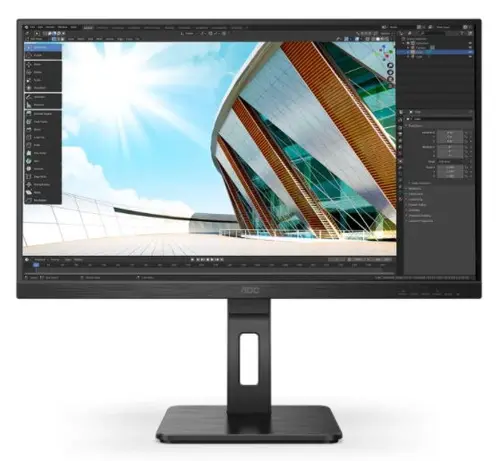 Monitor IPS LED AOC 27inch 27P2Q, Full HD (1920 x 1080), VGA, DVI, HDMI, DisplayPort, Boxe, Pivot, 75 Hz (Negru)