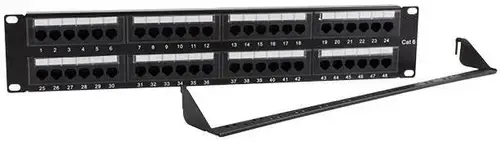 Patch panel Gembird NPP-C648CM-001, 48 Porturi, CAT.6, 19inch, 2U