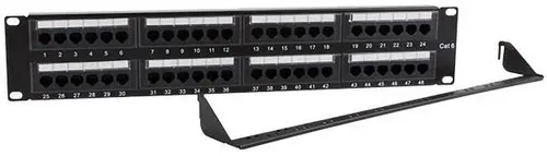 Patch panel Gembird NPP-C648CM-001, 48 Porturi, CAT.6, 19inch, 2U