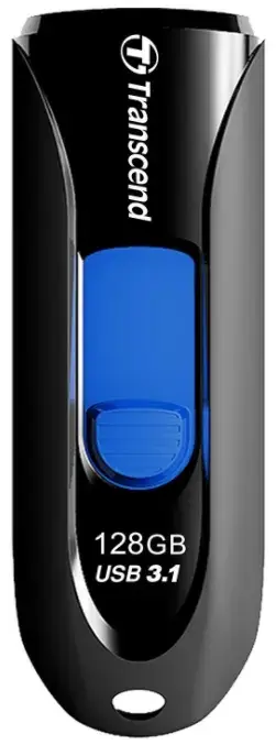 Stick USB Transcend JetFlash 790, 128GB, USB 3.1 (Negru/Albastru)