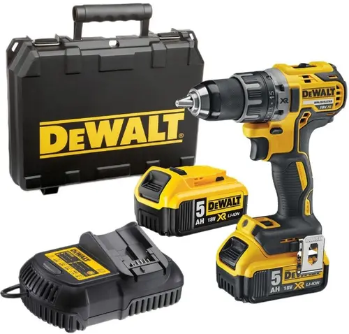 Masina de gaurit si insurubat cu motor fara perii DeWALT 18v DCD791P2-QW, 460W, 2000 RPM,  Li-Ion XR