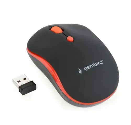 Mouse wireless optic  Gembird MUSW-4B-03-R, 1600 DPI, nano Usb (Rosu/Negru)