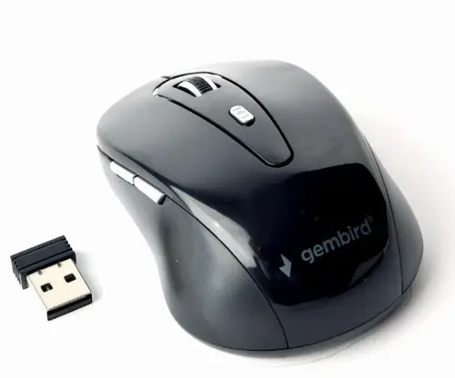 Mouse Wireless Gembird MUSW-6B-01, 1600 DPI, Optic (Negru)