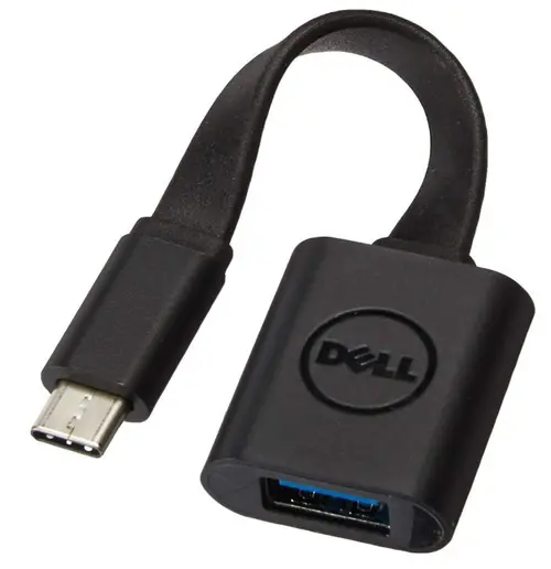 Adaptor Dell 470-ABNE, USB-C la USB-A 3.0 (Negru)