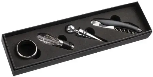 Set de 4 accesorii pentu vin WINNE&CIE GS124 (Argintiu)