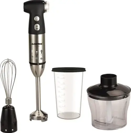 Mixer vertical Albatros MB701B, 700 W, 1 Viteza + Turbo (Negru/Inox)